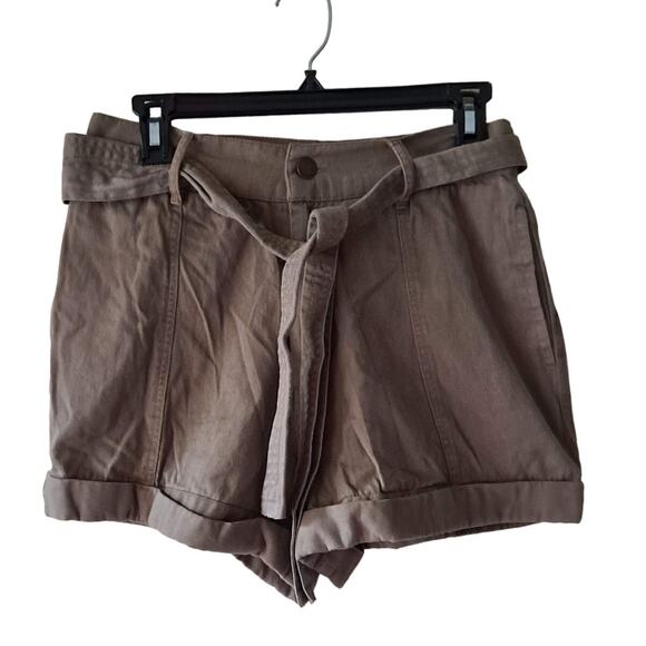 Billabong Day After Day Shorts High Waist Belted Bayleaf Green Womens Size 29 - Picture 4 of 15